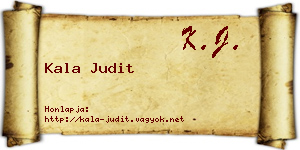 Kala Judit névjegykártya